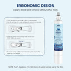 MARRIOTTO Replacement for GE RPWFE, RPWF (Built-in CHIP) Refrigerator Water Filter, Compatible with GFE28GELDS, PFE28KELDS, PFE28KYNFS, GFD28GELDS, GYE22HMKES, GFE28GYNFS, GFD28GYNFS, Pack of 3