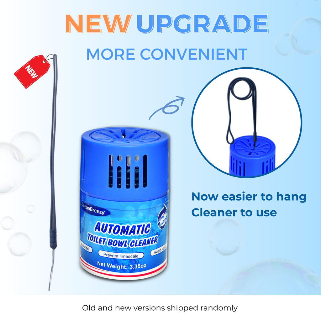 OceanBreezy Toilet Bowl Cleaners 2 Bottles | Automatic Long-Lasting Blue Toilet Cleaner Tablets, Septic Safe Toilet Bowl Tablets in Bottles | Larger capacity | Prevent Stain Buil（2800 Flushes Each）