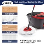 Spin Mop Head Replacement for O Ceda Mop Replace Head Triangle Mop Refills, Microfiber, White, 5 Packs