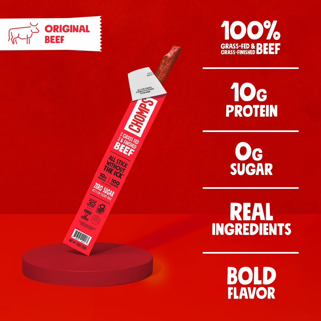 Chomps Original Beef Jerky Snack Sticks, 8pk