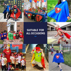 KARAZZO Kids Capes Set and Wristbands Boys Girls Costumes for Halloween Christmas Cosplay Dress Up (8-PACK CAPES SET)