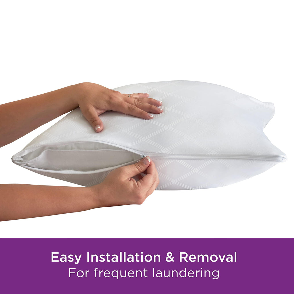 AllerEase Premier Zipper Pillow Protector Standard/Queen 4Pack