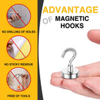 DIYMAG Magnetic Hooks 20pcs 30lbs+ Cruise Essentials 2026 Magnet Hook