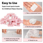 ICOTLE Compressed Towels for Travel, 70 Bulk Pack Coin Tissues, Individually Wrapped Disposable Face Towels for Camping, Hiking, Outdoors, Home, Beauty, and Emergency Use