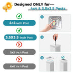 kolpop 4x4 Solar Post Cap Lights Outdoor 8Pack- 3 Color Temperatures&2 Level Brightness, IP65 Waterproof, 16 LED Fence Deck Post Light Solar Powered Only for 4×4/3.5×3.5 Wood/Vinyl Posts(White)