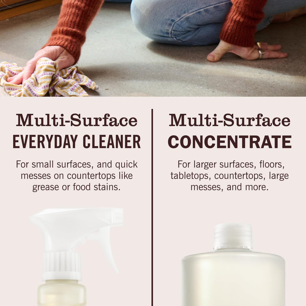 MRS. MEYER'S CLEAN DAY Multi-Surface Everyday Concentrate, Lemon Verbena Scent, 32 Fl Oz Bottle - 2 Pack
