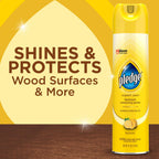 Pledge Enhancing Polish Spray, Wood Furniture & Stainless Steel Polish, Remove Dust and Fingerprints, Fast Shine and Protect, Prevent Scratches & Knicks - Lemon Scent, 9.7oz, Pack of 6