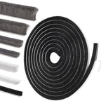 YOCCEK Self-Adhesive Weather Stripping Seal for Doors & Windows – Soundproof Insulation Gap Filler for Sliding, Exterior, Front, and Jamb Frames – 0.6" x 0.35" x 33 ft, Black