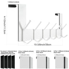 WEBI Over The Door Hooks,Over Door Towel Rack,Door Hanger,Door Coat Hanger,Door Coat Rack,Door Hooks for Hanging Clothes,Back of Door,White