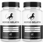 (2 Pack) Horse Gelatin Capsules,Official HorseGelatin Pills for Men with All Natural Ingredients,Maximum Strength Supplement with Premium Vitamins Supporting Optimal Wellness and Health (120 Capsules)