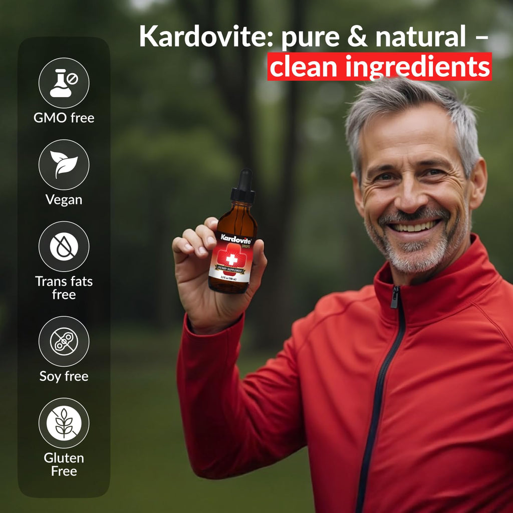 Kardovite Herbal Circulation Support Drops 100ml | Supports Circulatory Wellness with Hawthorn, Garlic, Ginkgo, Cayenne, Milk Thistle, Bilberry & Valerian | Supports Vitality & Daily Wellness