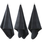Wuwahold Microfiber Gym Towels Bigger Size Super Soft for Exercise Fitness, Sports, Workout, 380-GSM 15-Inch x 31-Inch Quick-Drying Towels (Black, 3 Pack)