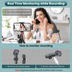 MAYBESTA Wireless Mini Microphone for iPhone, Android Phone - 2 Pack Lavalier Lapel Mic for Audio Video Recording - Clip on Content Creator Microphones for YouTube Tiktok Podcast Vlogging