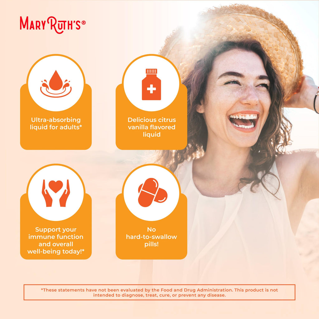 MaryRuth's Megadose Liquid Vitamin C Liposomal | 500 mg Per Serving | Ultra Absorption | Immunity | Antioxidant Support | Collagen Formation | Vegan | Gluten Free | Sugar Free | 7.6 Oz | 30 Servings