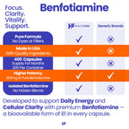 Healthfare Benfotiamine 300mg | 200 Capsules | Fat Soluble Thiamine Vitamin B1 | Supports Overall Health | Non-GMO | Gluten Free (2-Pack)