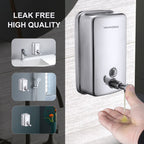 VANNSOO Commercial Soap Dispenser Wall Mount Stainless Steel, 37 fl.oz.