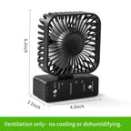 DAOTAILI 2-Pack 4” Grow Tent Fan With Temperature And Humidity Meter,Automatic Humidity Control,Oscillating Fan For Hydroponic Ventilation Circulation With Clips,Adjustable Speed Quiet Greenhouse
