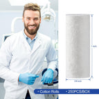 JMU 2000Pcs Dental Cotton Rolls, 1'' Non-Sterile Nosebleed Plugs, Nosebleed Stopper for Kids or Adults, High Absorbent Cotton Rolls, 8 Boxes of 250PCS