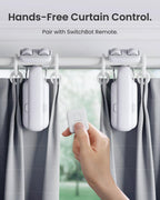SwitchBot Smart Automatic Curtain Opener 2 Pack with Hub Mini - WiFi Remote Control with App/Timer, Performance Upgrade, Compatible with Alexa, Google Home, HomeKit