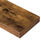 QEEIG Bathroom Floating Shelves for Wall (Brown, Set of 2, 15.7")
