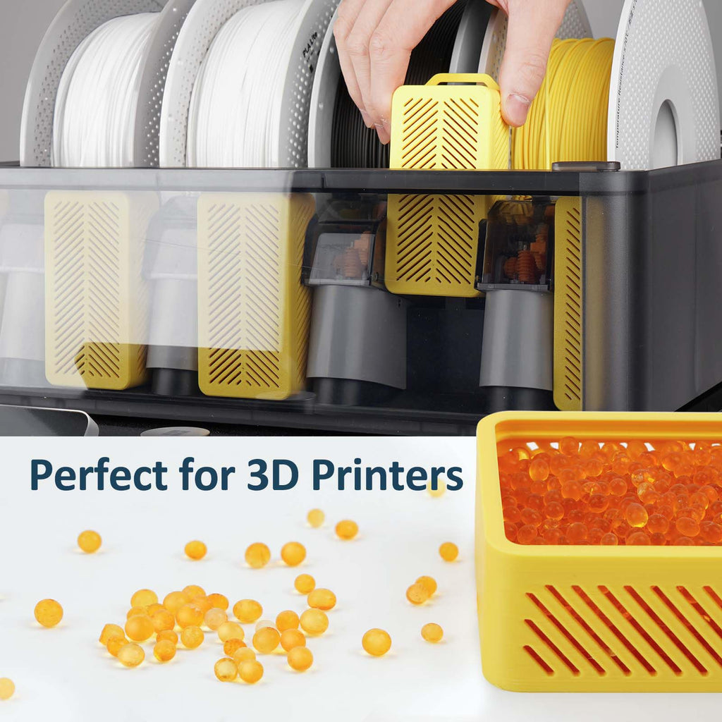 wisedry [ 2 LBS ] Reusable Desiccant Beads Silica Gel Dessicant Beads Bulk for 3D Printer Filament, Gun Safe, 2-4 mm, Color Indicating, Rechargeable