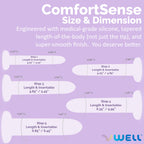 VWELL Silicone Wands Set Hands-Free Suction Tapered Medical Silicone (Complete 5 Kit System)