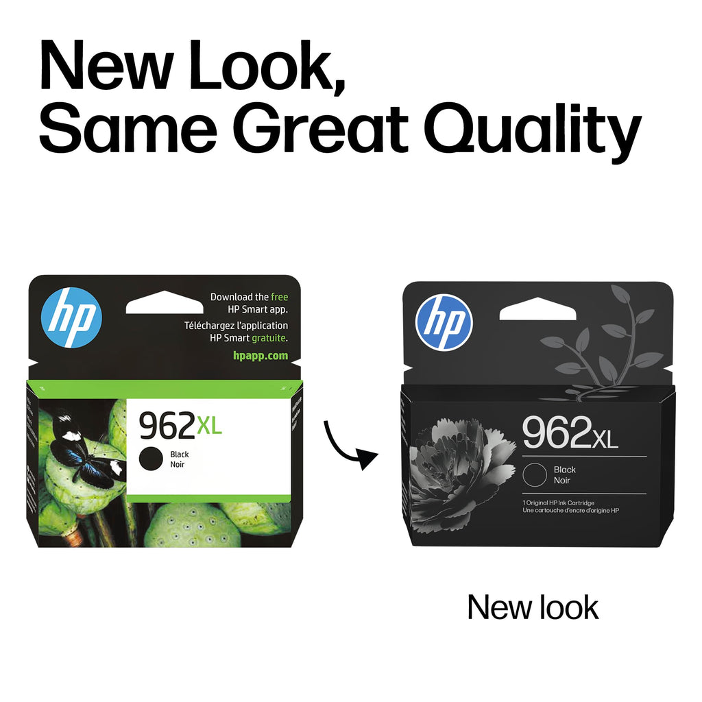 HP 962XL Black High-Yield Ink Cartridge | Works with OfficeJet 9010, Pro 9010, 9020 | Eligible for Instant Ink | 3JA03AN