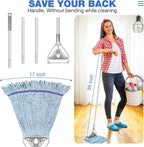 String Mop Heavy Duty for Floor Cleaning- Industrial Commercial Wet Mop with 59inch Mop Handle for Home,Garage,Office, Workshop, Warehouse Floor Cleaning