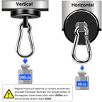 LOVIMAG Magnetic Hooks 200 LBS Strong Magnets Cruise 2Pack Magnet with Hook