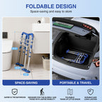 Loyoda Foldable Toilet Safety Rails for Seniors - Adjustable Toilet Safety Frame & Toilet Handles for Elderly & Disabled, Fits Most Toilets, 350lb Capacity, Blue