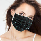 SDIW 100Pcs Black Disposable Face Mask,3 Ply Masks with Soft Ear loops