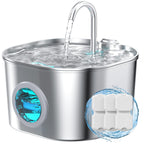 Cat Water Fountain Stainless Steel: Pet Fountains for Cats/Dog Indoor 74oz