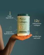 Great Lakes Wellness Sustainable Marine Collagen Peptides - Wild Caught MSC Certified - Unflavored Hydrolyzed Protein Powder - Support for Skin, Hair, Nails, Joints & Digestion - iGen Non-GMO - 8 oz