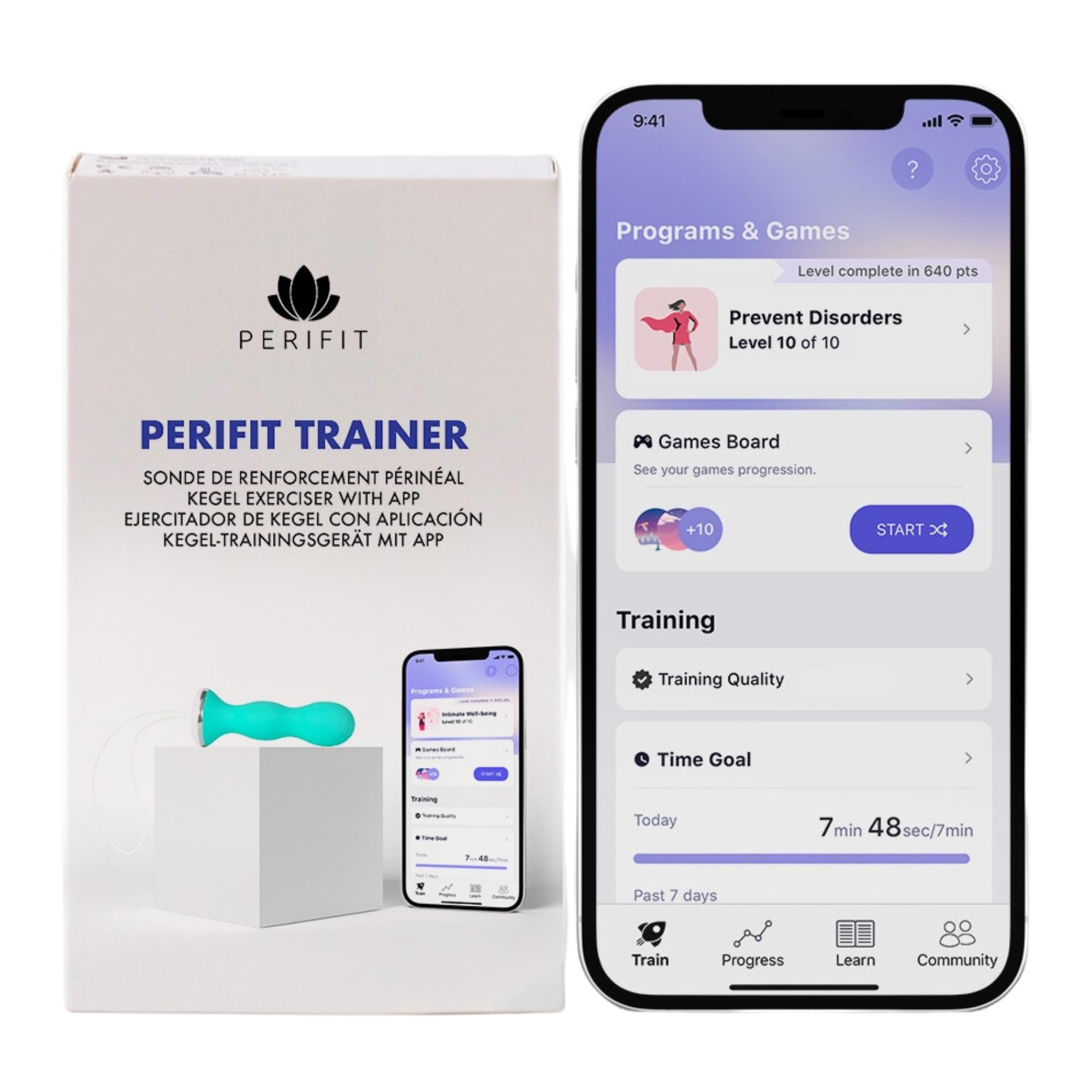 Perifit - Pelvic Floor Exerciser with App | Kegel Trainer | Strengthen Your Pelvic Floor, get Better Bladder Control, Stronger Pelvic Support (Green)