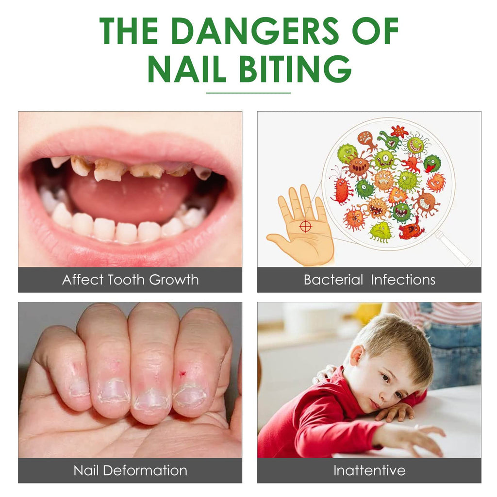Nail Biting Treatment for Kids, Thumb Sucking Stop for Kid, Nail Polish for Kid Stop Sucking and Biting Nails, Day Night Care
