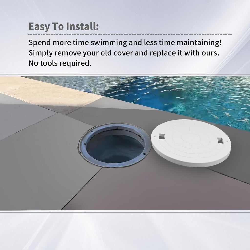 Vsttar SPX1075C1 White Cover 8 3/4" Diameter（Other Sizes not Suitable）,Replacement for Hayward SP1075, SP1075T, SP1076, SP1077 Automatic Skimmers