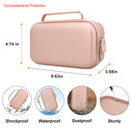 Elonbo Carrying Case for Portable Handheld Inhaler Nebulizer Machine for Adults and Kids, Asthma Inhaler Travel Case, Handheld Mesh Atomizer Machine Holder, Inhaler Spacer Bag, Rose Gold