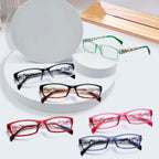 Kerecsen Computer Reading Glasses for Women Blue Light Blocking Glasses for Reading Fashion Pattern Print Eyeglasses for Womens(Mix Color -7, 1.50)