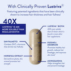 Routine Wellness Hair Growth Supplement – CLINICALLY Tested Thicker, Fuller-Looking Hair Support with Biotin & Key Nutrients, Vegetarian & Gluten-Free Vitamins - 2 Bottles, 60 Day Supply
