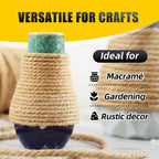 Radix Rope Natural Jute Twine, 8MM x 100FT Jute Rope Roll, Heavy Duty Thick Twine for Cat Scratching Post, Bundling, Gardening and DIY Crafts