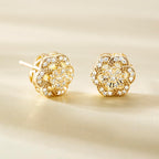 ELEBEST 14k Gold Stud Earrings for women Trend10mm