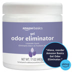 Amazon Basics Gel Odor Eliminator, Activated Charcoal, Lavender Scent, 17 Oz, 1-Pack