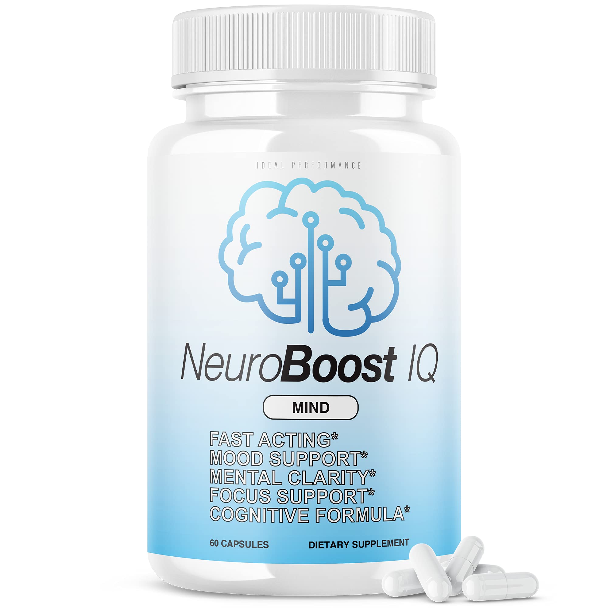 Neuro Boost IQ Supplement Brain Pills Mind Ben Carson Neurobooster Neuroboostiq (60 Capsules)