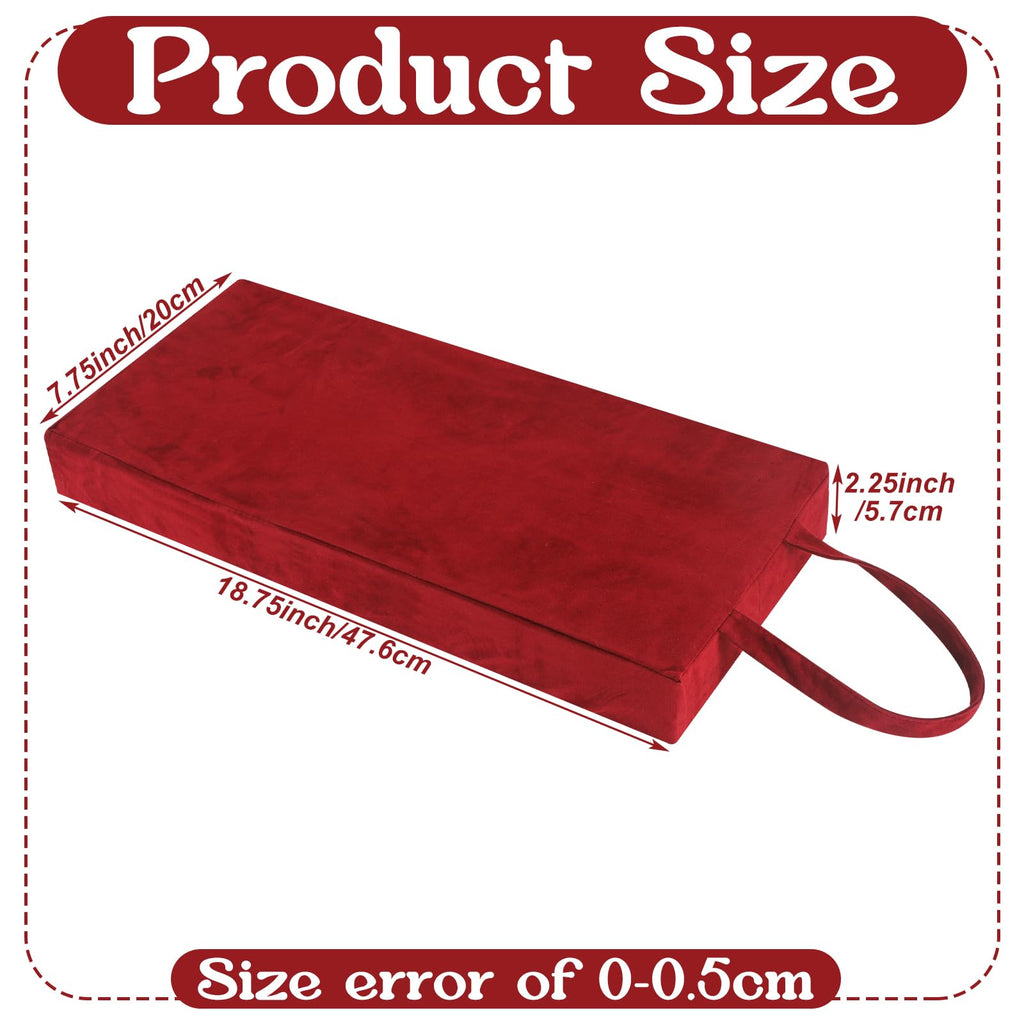 Colingmill Personal Prayer Kneeler Pad 18 3/4 Inch Christian Kneeling Pillow Microfiber and High Density Foam Personal Religious Prayer Kneeler Pad Pillow Bench for Kneeling Christian Gift(Burgundy)