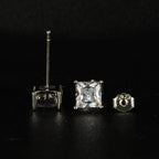 5 Pairs 925 Sterling Silver Square Stud Earrings for Women Men 3 4 5 6 7mm