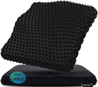 Helishy Gel Seat Cushion for Long Sitting Pressure Relief (Super Large&Thick) - Wheelchair Cushion for Pressure Sores, Coccyx, Sciatica, Back Pain Relief - Non-Slip Butt Pillow for Office, Home, Car