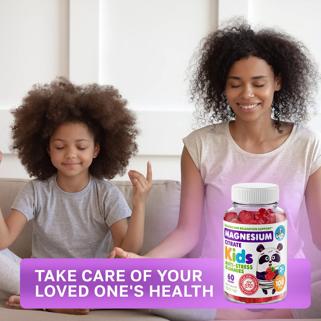 DR. MORITZ Sugar-Free Calm Magnesium Gummies for Kids and Adults - Non-GMO Kids Magnesium Gummies - Raspberry Flavor - 1-Pack (60 Count)