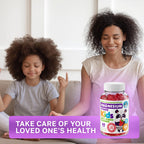 DR. MORITZ Sugar-Free Calm Magnesium Gummies for Kids and Adults - Non-GMO Kids Magnesium Gummies - Raspberry Flavor - 1-Pack (60 Count)
