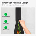 VIVOSUN Self Adhesive Zipper Door, 3In. x 7Ft. Peel & Stick, 2-Pack