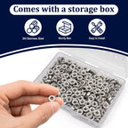 ZQZ M4-0.7 Hex Nuts,300PCS Stainless Steel Hardware Nut 304 ss Threaded Nut